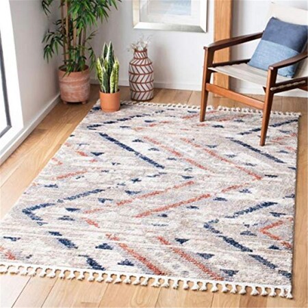 Safavieh 6 ft. 7 ft. x 6 ft. 7 in. Morocco Square Rug, Grey & Navy MRC877F-7SQ